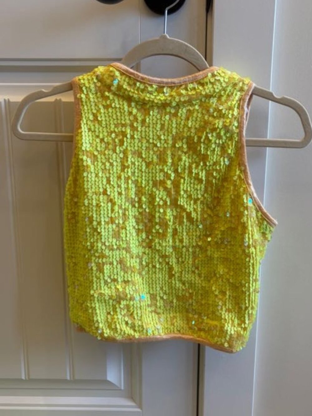 Weissman Lemon Sequined Top SQ 9601; Dance Costume